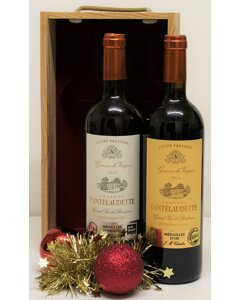 Bordeaux Duo - In Wooden Box Chateau Cantelaudette product photo