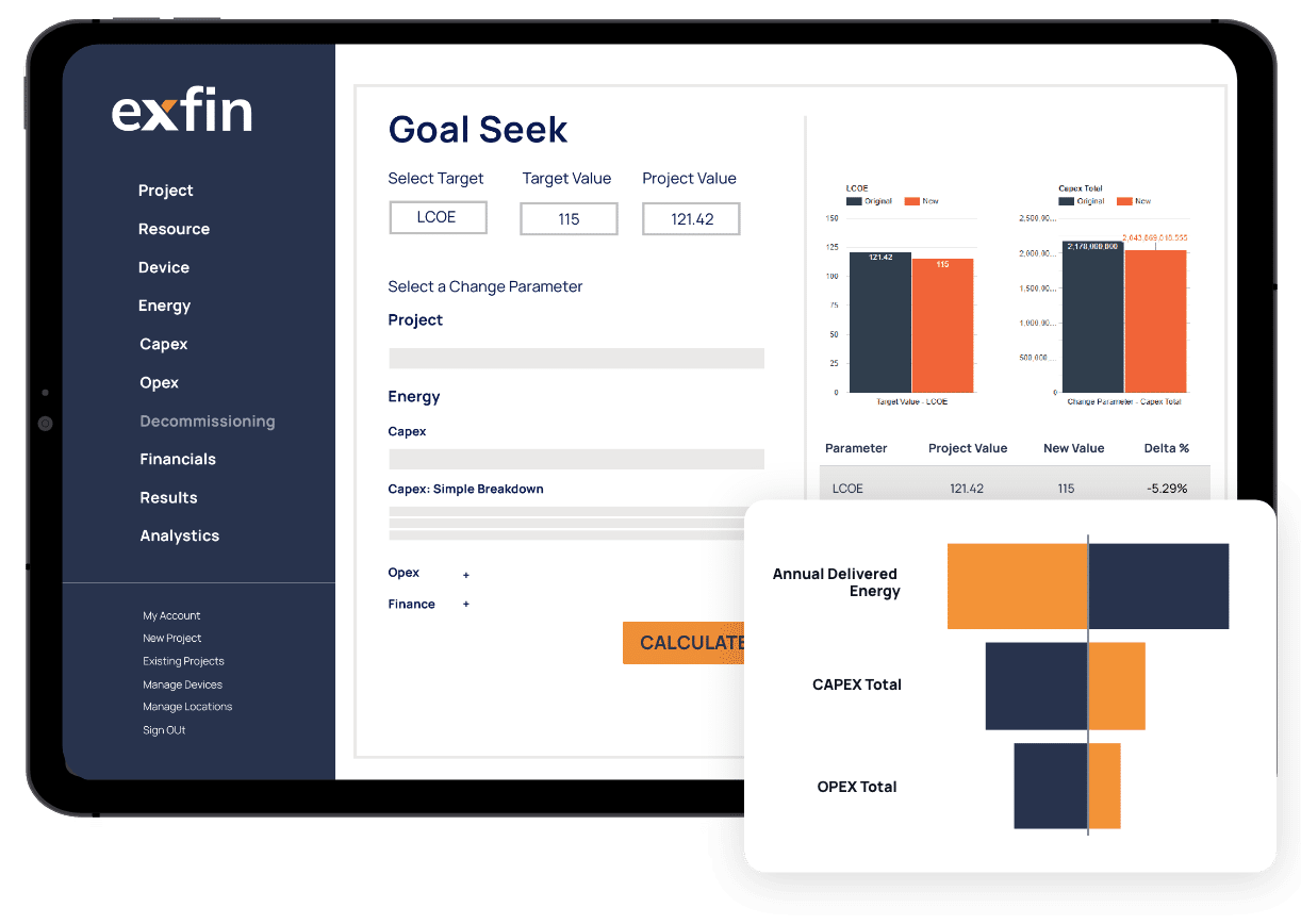 Exfin - Renewable Energy Financial Modelling