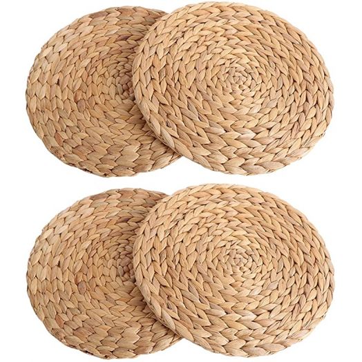 Sass And Belle | Water Hyacinth Woven Coasters S/4