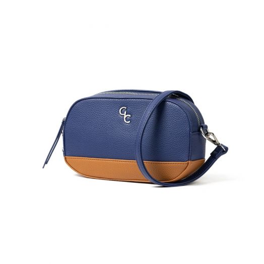 Galway Crystal | Two Tone Crossbody Bag - Navy And Tan