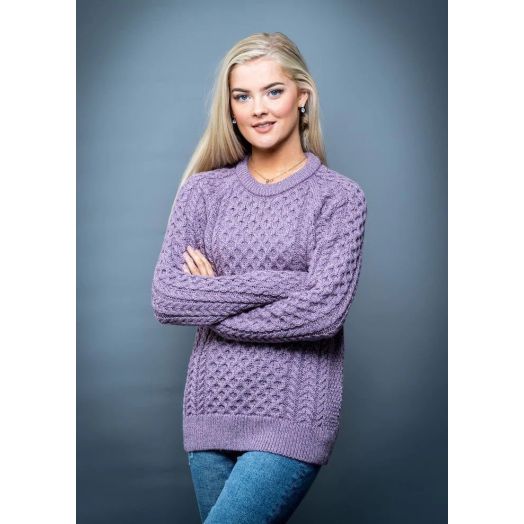 Original Aran Company | Crew Neck Sweater -Lavender 