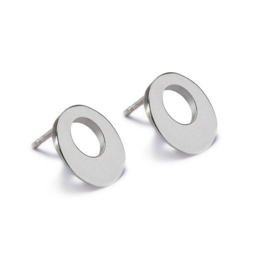 Maureen Lynch | Circle of Dreams Silver Stud Earrings 