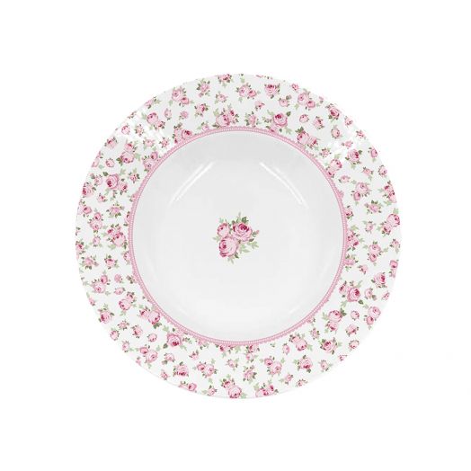Isabelle Rose | Porcelain Soup Plate with Flowers