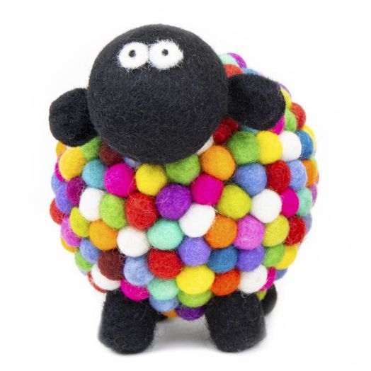 Erin Knitwear | Felt Sheep Collectible Multicolour Medium
