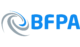 The bfpa logo on a black background representing fluid transfer solutions.