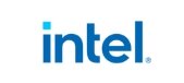 Intel logo with hydraulic hose fittings on a white background.